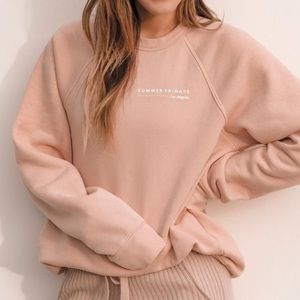 Summer Friday’s Crewneck in Peach